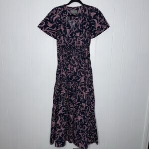knee length dresses for ladies Thea Block Print Maxi Dress main image 1
